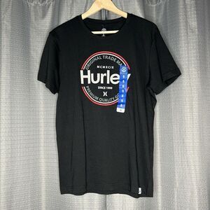 Hurley Men's Static Circle Black  T-Shirt  Small Brand New With Tags